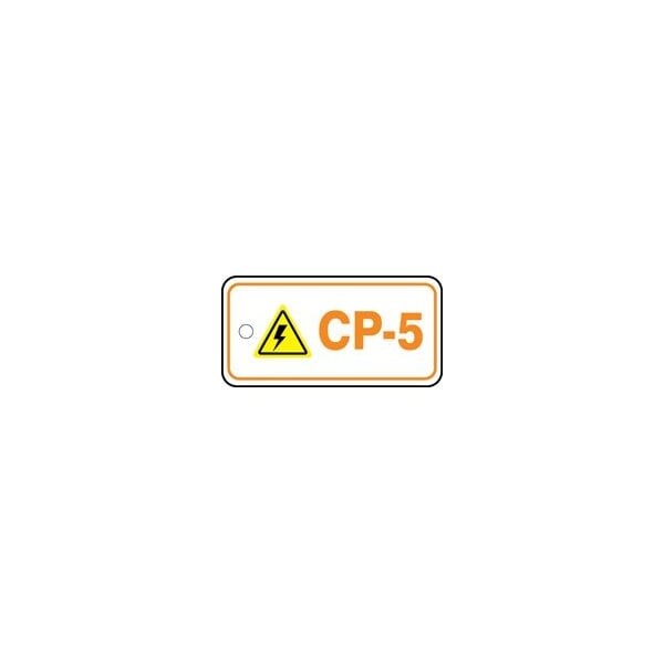 Accuform Energy Source ID Tag, CP-5, 1.5inx3in, Adhesive Dura-Poly, 5PK TDF205XVM - main